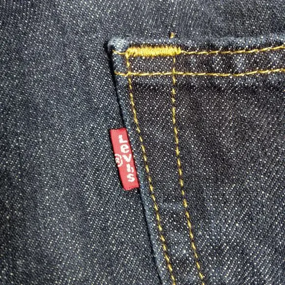 Levis 559 Relaxed Straight Jeans Size 52 x 32 Dark Blue Wash Straight Leg - Picture 5 of 6